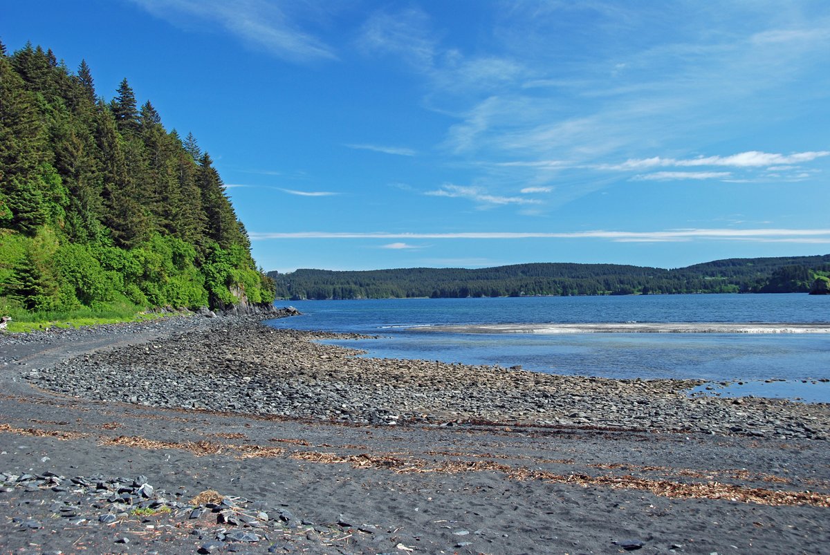 An aerial view of Kodiak Island. Alaska's thousands of miles of coastline could help the state develop a booming seaweed-farming industry.