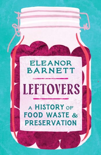 Leftovers book cover with a glass jar drawing and teal background