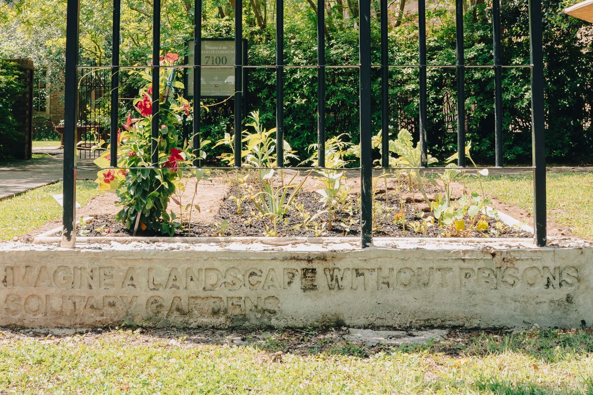 Established last October, the final Solitary Garden is on St. Charles Avenue, a popular tourist destination in New Orleans. (Photo credit: Ben Seal)